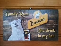 Bundy Bundaberg Rum Bar Wooden Plaque Sign The Drink In My Bar Bundy Bear Bundaberg Rum Rum Drinks