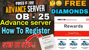 Only registered users can play the advanced server with a limit to how many users can be held active at. How To Register Ob25 Advanced Server Free Fire Advance Server Registration Ff Advance Server Youtube