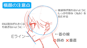 正面や斜めからの顔は描けても 難しいのが横顔 横顔を描く時の注意点をまとめてみました b 顔 横顔 描きやすい 輪郭 描き方 イラスト