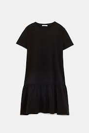 Image 8 Of Basic Peplum Dress From Zara Overall Kleid Kurze Kleider Modestil