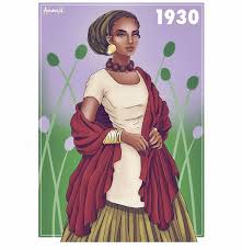 Somali Woman African Beauty Art Nouveau Fashion Woman Drawing