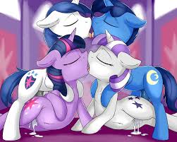 1014580 - explicit, artist:fearingfun, night light, shining armor, twilight  sparkle, twilight velvet, pony, unicorn, g4, backbend, belly button,  bisexual, bisexual male, brother and sister, creampie, cum, eyes closed,  family orgy, father and
