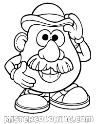 Mr Potato Head Greeting Toy Story Coloring Page Toy Story Coloring Pages Cartoon Coloring Pages Disney Coloring Pages