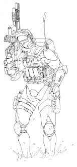 Clone Trooper Lines By Halonut117 Star Wars Clone Wars Coloring Pages Cartoon Coloring Pages