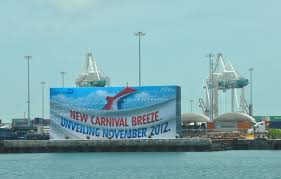 Billboard At Port Of Miami Welcomes New Carnival Breeze Carnival Breeze Carnival Cruise Ships Carnival Cruise Line