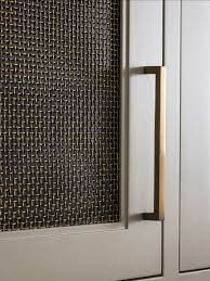 A wide variety of mesh door server cabinets options are available to you, such as products status, certification. Kitchen Inspiration Mushroom Gray Cabinets Brass Wire Metal Mesh Diy Patina Studio Dearborn Metal Kitchen Cabinets Metal Grill Laminate Cabinets