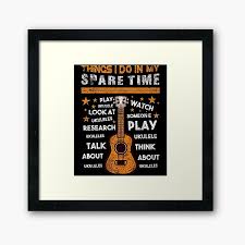 #a3321b #000000 #0f5ed7 #00a3d7 #03d400 #77bb41 #ffaa00 #ff4013 #ed729f #8f46ab. Ukulele Chords Framed Prints Redbubble