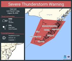 File names within each data subcategory directory use either site icao identifiers, zone numbers, country warning area numbers, or text names to indicate the content subject. Friday August 28th 4 31pm Severe Thunderstorm Warning For Avalon Avalon New Jersey