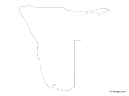 Stylized map namibia isometric 3d green map vector. Outline Map Of Namibia Free Vector Maps