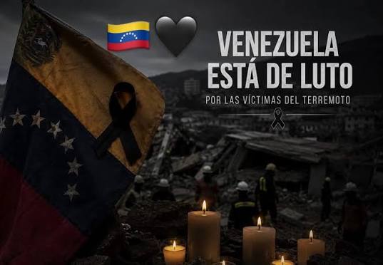 🇻🇪 VENEZUELA ESTÁ DE LUTO Hoy mi corazón está con cada familia que ha  sido golpeada por la tragedia de los terremotos ocurridos la tarde de ayer.  Elevo una oración por quienes