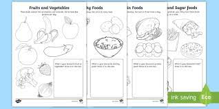 A vast number of foods are both healthy and tasty. Healthy Eating Coloring Sheets