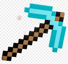 Printable minecraft character alex with pickaxe coloring page. Minecraft Pickaxe Foam Replica Diamond Version Free Transparent Png Clipart Images Download