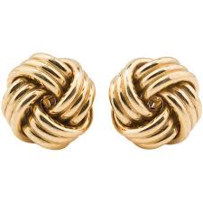 Pre Owned Tiffany Co 18k Yellow Gold Love Knot Earrings Knot Earrings Tiffany And Co Jewelry 18 Karat Gold Earrings