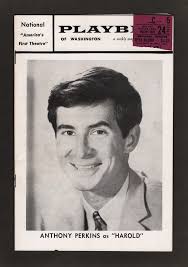 Anthony Perkins "HAROLD" Nathaniel Frey 1962 FLOP Tryout Playbill