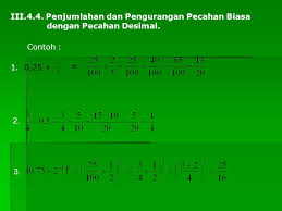 Penjumlahan Pecahan Dan Pengurangan Pecahan Ppt Download