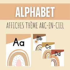 How to make an alphabet arc: Affiches Alphabet Arc En Ciel Boho