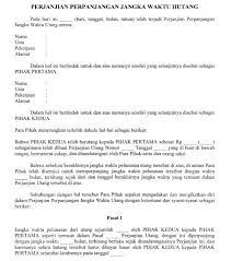 We did not find results for: Contoh Surat Perjanjian Perpanjangan Jangka Waktu Hutang Format Word Surat Waktu Jangka