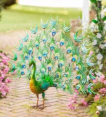Maybe you would like to learn more about one of these? Colorful Metal Indoor Outdoor Standing Peacock Sculpture Wind And Weather