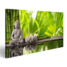 tableau tableaux sur toile bouddha eau zen bougie en bambou image sur toile images photo poster impression toile tableau tableau zen impressionnisme
