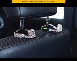 11 31 1 Pair Crystal Car Seat Back Holder Bag Purse Hangers Auto Storage Hooks Purple Purses And Bags Purse Hanger Car Seats