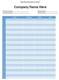Use these professionally build templates to create an attendance sheet of your employees, staff, students or anything else. Meeting Attendance Sheet Attendance Sheet Attendance Sheet Template Sign In Sheet Template
