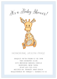 Giraffe Boy Foil Baby Shower Invitations By Basic Invite