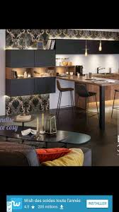 Epingle Par Lina Sur Cuisines Noires Cuisine Bois Cuisine Noire Element De Cuisine