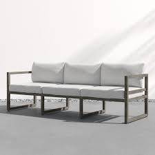 Monaco Patio Sofa With Cushions Reviews Allmodern Black Outdoor Furniture Patio Couch Modern Patio Furniture