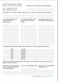 In these worksheets students are asked to read sentences and determine if the sentence is a simile or a metaphor. Metaphor And Simile Worksheet