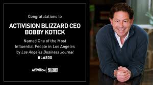 Kotick has contributed to sports at the university of michigan. Activision Blizzard On Twitter The Los Angeles Business Journal Recognized Our Ceo Bobby Kotick As One Of La S Most Influential People In The La500 This Award Celebrates The People Shaping The Business