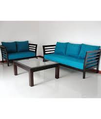 The chairs and sofa feature four straight legs, with tuxedo arms with slatted accents for an open, breezy design. Lifeestyle Mango Wood Sofa Set With Cushion And Covers 3 2 Buy Lifeestyle Mango Wood Sofa Set With Cushion And Covers 3 2 Online At Best Prices In India On Snapdeal