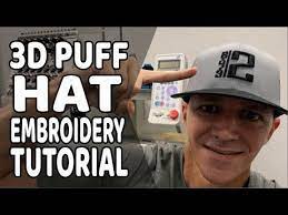 How To Embroider A 3d Puff Baseball Hat For Your Business With A Tajima Embroidery Machine Youtube Tajima Embroidery Machine Tajima Embroidery Hat Embroidery