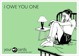 I Owe You One Christmas Season Ecard