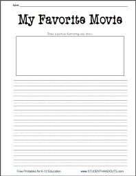 They've learned a wide variety of foundational skills and are able to work independently. My Favorite Movie Free Printable Writing Prompt Worksheet Kindergarten Writing Prompts Writing Prompts 2nd Grade Writing Worksheets