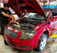 Dominic Performing A Timing Belt And Water Pump Service On A 2001 Audi Tt 1 8t Clean Car For Almost Two Decades Old Germ Audi Tt Volkswagen Tdi Timing Belt