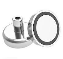 1 Inch Neodymium Rare Earth Pot Magnet with Threaded Female Stud N42 (8  Pack)