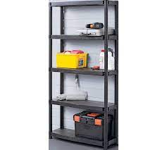 buy 5 tier plastic shelving unit garage storage and argos units shelves mitre 10