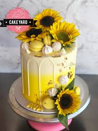 Once the cake has cooled completely, remove it from the pan and decorate. Beautiful Sunflower Cake For A Beautiful Birthday Girl Happy Birthday Ava Cakeyard Sunflo Sunflower Birthday Cakes 21st Birthday Cakes Neon Birthday Cakes