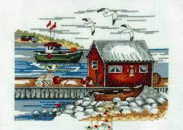 Great savings & free delivery / collection on many items. Swedish Skerries Cross Stitch Kit By Permin Of Copenhagen Cross Stitch Sea Cross Stitch Cross Stitch Kit