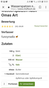 Wasserspatzen Rezepte Apfelkompott Umrechnen