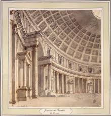 Interior Of The Pantheon In Rome Charles Louis Clerisseau Architecture Drawing Interior Architecture Sketch Art And Architecture