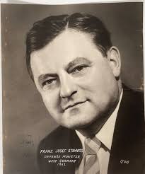 Franz Josef Strauss Signed Oversize Photograph 1962 (Co-Founder Airbus)