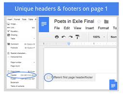 Basically, this guide begins with a comprehensive description of google docs and highlights its utility to students. Using Different Headers And Footer In The Same Google Document Web Applications Stack Exchange