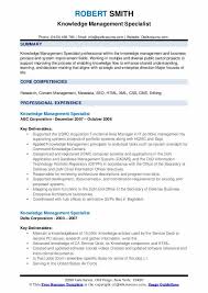 Knowledge Management Specialist Resume Samples Qwikresume