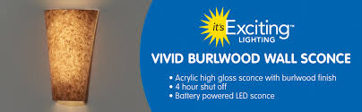 For more info or to buy now: Amazon Com It S Exciting Lighting Iel 2464g Battery Powered Burlwood Style Led Indoor And Outdoor Wall Sconce With Easy To Mount Backplate That Includes 5 Long Lasting Led Bulbs Home Kitchen