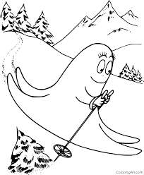 37+ skiing coloring pages for printing and coloring. Barbapapa Skiing Coloring Page Coloringall