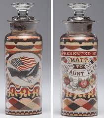 The Amazing Sand Bottles Of Andrew Clemens Sand Bottle Sand Art American Folk Art
