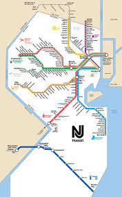 New Jersey Transit Rail Operations The Only Maps On The Web Map Transit Map Train Map