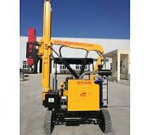 Highway Guardrail Crash Barrier Installation Post Driver ...
