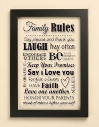 Christian Wall Art Family Rules Family Rules Christian Wall Art Christian Family Rules